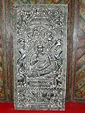 IMAGE OF Hand Carved Wood Sitting Buddha Wall Panel 72 Inch