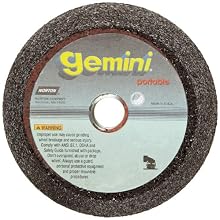 Norton Gemini Portable Snagging Abrasive Wheel, Type 11 Flaring Cup, 5/8"-11 Hole Diameter, Aluminum Oxide, 4/3" Diameter x 2" Thickness, Grit 16 (Pack of 1)