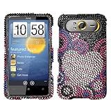 Bubble Hearts Diamante Crystal Bling Protector Case for HTC HD7 (T-Mobile)