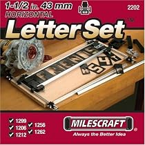 Milescraft 2202 1-1/2-Inch Router Signmaking Template Letter Set