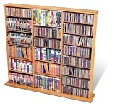 CD / DVD / VHS 960 Multimedia Floor Storage Rack in Maple Finish