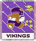 MINNESOTA VIKINGS 36 x 48 Triple Woven Jacquard BABY KNIT THROW BLANKET