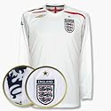 07-09 England Home L/S Shirt