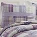 Nautica Hana Quilted Standard Quilt Pillow Sham Lavender Lilac Purple Pink White Plaid