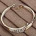YAZILIND Jewelry Elegant Rose Gold Angle Wing Carve Crystal Charming Bangle Bracelet Women Gift 2.2
