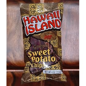 Hawaiian Island Atebara Gourmet Sweet Potato Chips (6 Bags each 4 oz)