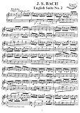 Bach J.S. English Suite No. 2 in A Minor: Instantly download and print sheet music