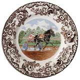 Spode Woodland Horses Dinner Plate 10- 1/2 inch - Standardbred