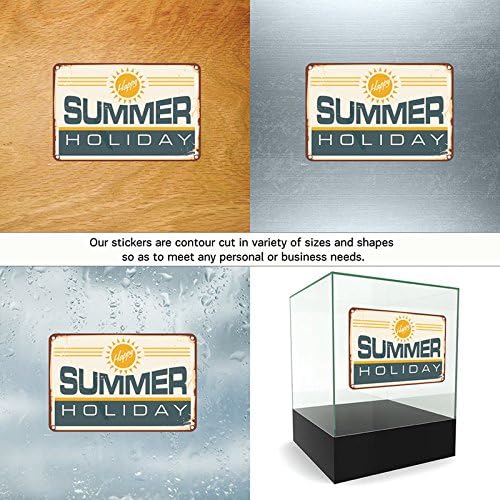 Decal Vintage Summer Holiday Sign Car window jet ski voyage chaise-lounge resting (3 X 2,00 Inches) Fully Waterproof Printed vinyl sticker