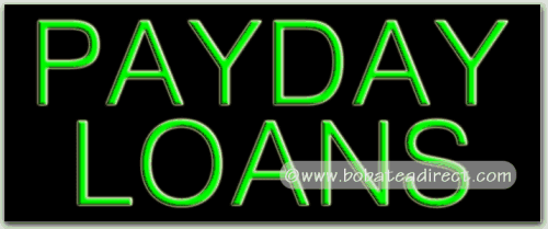 Payday Loans Neon Sign by Boba Tea Direct