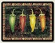 Small Cutting Board ~ Chili Peppers ~ made of tempered glass ~ code 264