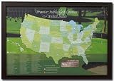 Personalized and Framed Golf Map Set