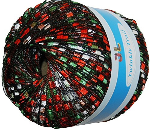 Twinkly Trail Ladder Trellis Yarn 67 Red Green Christmas