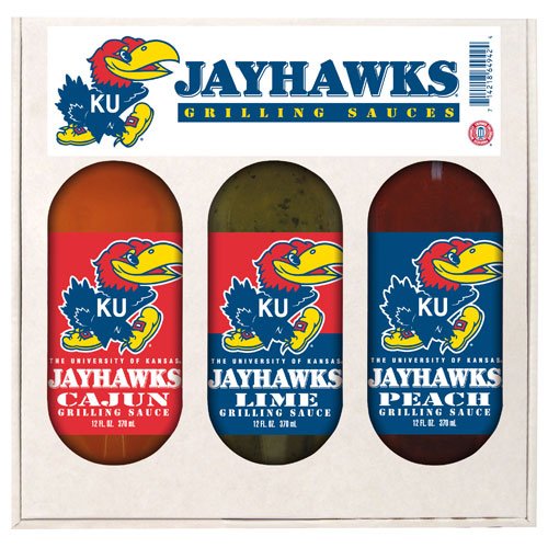 Kansas Jayhawks NCAA Grilling Gift Set by Hot Sauce Harry