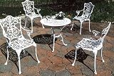 Gartenmöbel Gartenset Bistroset LUGANO 3 teilig, Aluguss / Alu weiss Aluminium Gartenmöbel Gartenset Bistroset LUGANO 3 teilig, Aluguss / Alu weiss Aluminium