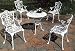 Gartenset Bistroset LUGANO 3-teilig, Aluguss / Alu weiss