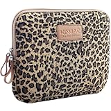 Kinmac Color Bohemian Style Canvas Fabric Laptop Sleeve for Apple Macbook Air/ Macbook Pro / Dell / Hp /Lenovo/sony/toshiba/ausa/acer/samsung Laptop (17inch / 17.3 inch, Yellow Leopard's Spots)