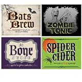Shocktails 2-litre Bottle Labels 4-piece Halloween Party Supplies