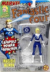 MARVEL SUPERHEROES FANTASTIC FOUR INVISIBLE WOMAN WITH CATAPULT POWER LAUNCHER ACTION FIGURE