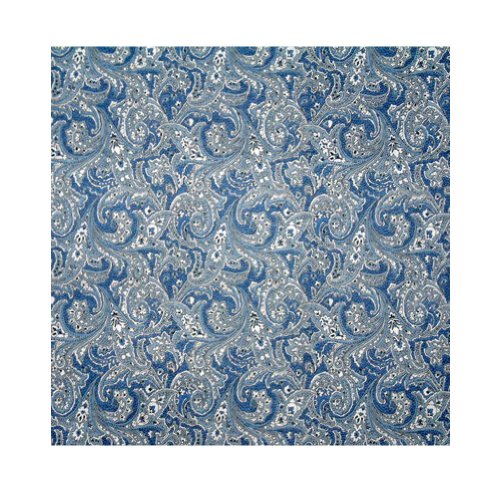 Blue & Gray Paisley 'Reuben' Liberty of London Lawn Cotton Handkerchief