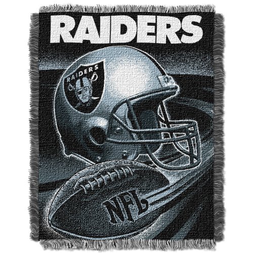 NFL Oakland Raiders 48-Inch-by-60-Inch Jacquard Acrylic Throw