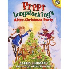 Pippi Longstocking's After-Christmas Party (Picture Puffins)