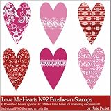 Photoshop Brushes - Love Me Hearts No. 02 Brushes and Stamps