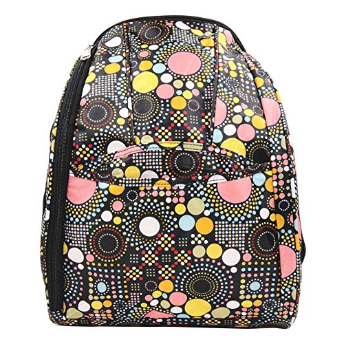 FAMI Fashion Baby Diaper Backpack Tote Bags Large Capacity Baby Nappy Bag Mummy Bag Send Bottle Bag and Coin Purse (Black)