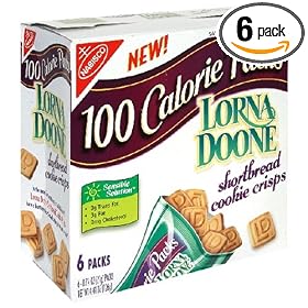 100 Calorie Packs Lorna Doone Shortbread Cookie Crisps, 6-Count Boxes (Pack of 6)