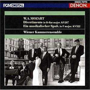 【クリックで詳細表示】モーツァルト：ディヴェルティメント第15番