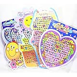 Elesa Miracle Girl Party Favor Pretend Play Princess Jewelry 4 Cards Stick on Earrings, Sticker Jewels