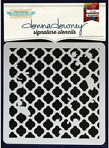 Brand New Donna Downey Signature Stencils 8.5"X8.5"-Keyhole Splatter Brand New