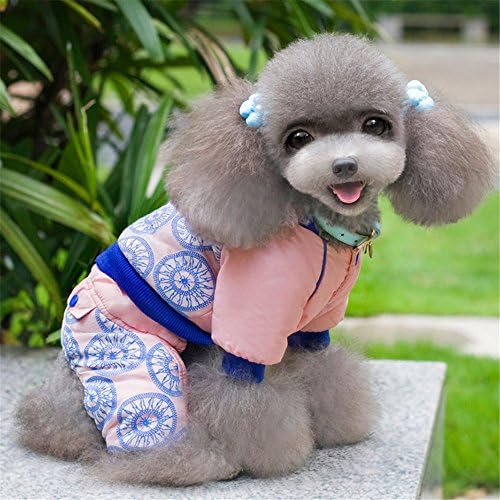 Chiqpets Dog Clothes Pink Dog Coats Fashion Sky Wheel Warm Winter Pet Clothing for Chihuahua Yorkshire Pitbull Dogs Cats (XS)