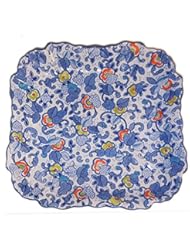 Kitchen: Vintage Old Foley James Kent Staffordshire England Cathay Blue Chintz Square Dish