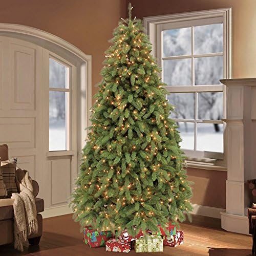 Puleo Tree Company 7.5 Pre-Lit Nobel Pine Premier Christmas Tree with 800 Clear UL-listed Lights