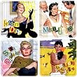 Eco Bamboo Coaster Set of 4 Lemon/Mint/Appletini/Buttery