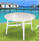 Eigenschaften Scancom  / Gartentisch massiv tropisches Hartholz Ø120cm Weiß