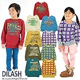 (ディラッシュ) DILASH 定番 PEACE/車/チェック 3柄9色トレーナー 110 車/マスタード