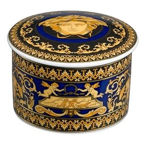 Versace by Rosenthal Medusa Blue Covered Box