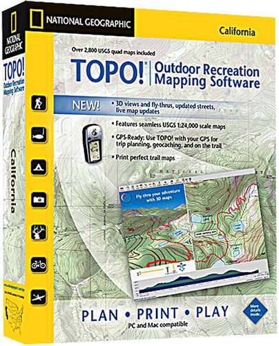 TOPO! National Geographic USGS Topographic Maps, California