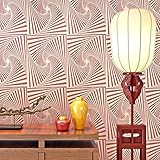 (ハンメロ)Hanmero壁紙 幾何学模様 はがせる 不織紙 のりなし リビング部屋diyリフォーム用 53cmx10m チップ加工 ちゃかっしょく QZ0476