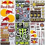 6 Rockstar Energy Drink Metal Mulisha Yamaha Kawasaki ATV Helmet Motorcycle Motocross Decal Racing Sticker