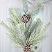 Factory Direct Craft 31 Inch Snowy Mixed Pine and and Pinecone Spray for Home and Holiday Decorating and Embellishing