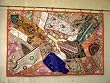 Moti Sari Orange Beaded India Tapestry Throw Wall Hanging