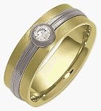 6mm Two-Tone 14 Karat Gold Diamond Comfort Fit Wedding Band Ring