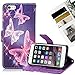iPhone 6 Case, iPhone 6S Case, Cellularvilla [Stand Feature] [Slim Fit] iPhone 6 4.7 inch Wallet Case, Premium Pu Leather Case Flip Cover [Card Slots] for Apple iPhone 6 6S 4.7 inch (Ultra Butterfly)