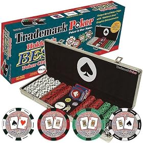 Trademark Poker Holdem’s Best 500 Clay-Filled Poker Chip Set with Case