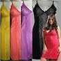 Galloon Lace Microfiber Nightgown/Chemise in Plus Sizes 1x 2x 3x Black Pink Purple Coral Yellow