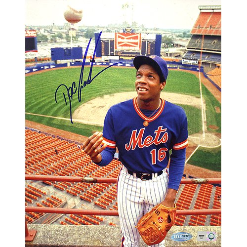 Steiner Sports MLB New York Mets Doc Gooden Mets Blue Signed Jersey Vertical 8-by-10-Inch Signed Photograph