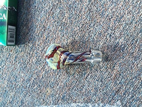 1 X Quality Pipe Thick Glass "Spiral" Spoon